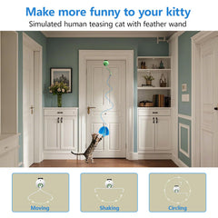 Scsuupoee rechargeable cat toy with USB Type-C charging enables quick recharges for longer play.