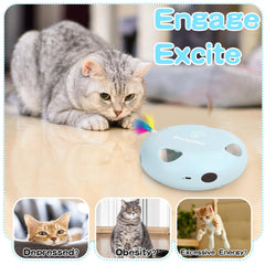 Scsuupoee round non-slip base keeps the cat toy stable during play sessions.
