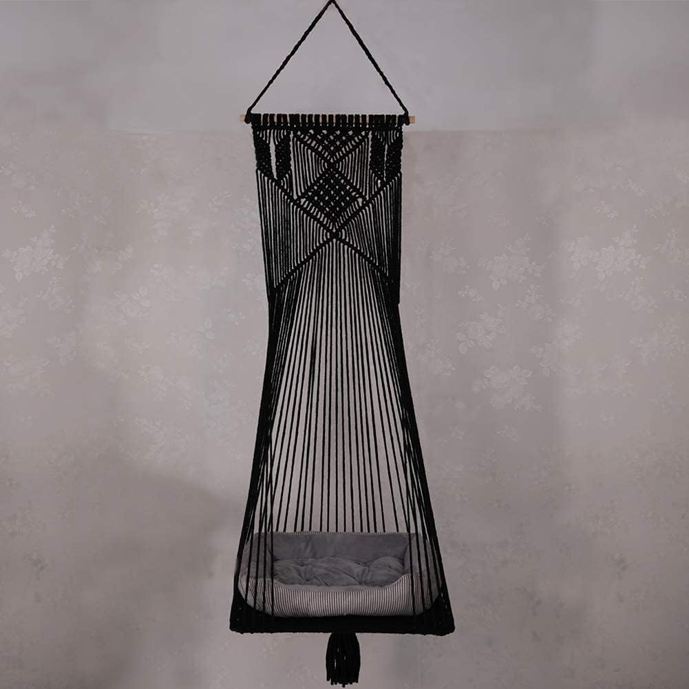 Sdjazl Macrame swing bed cushion assembly demonstrates quick setup and seasonal versatility.