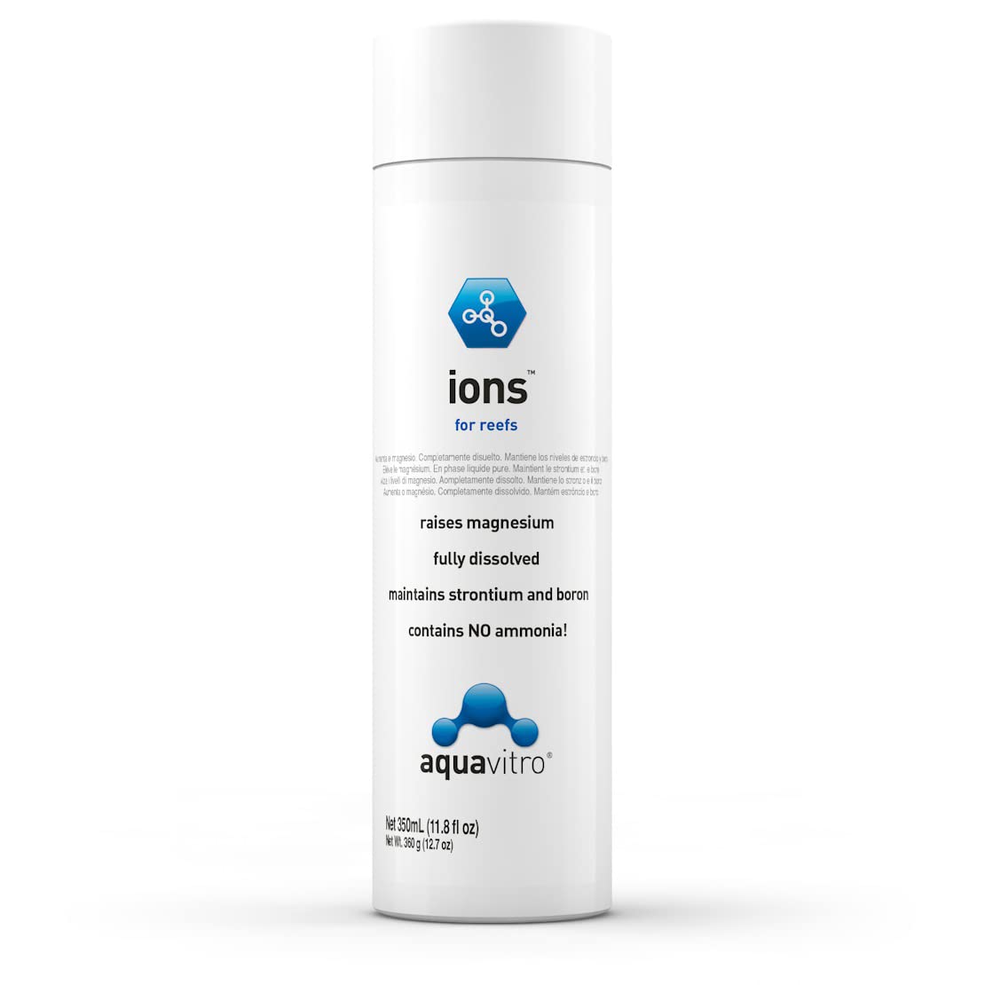 Seachem Aqua Vitro Reef Ions bottle helps reef tank trace element balance