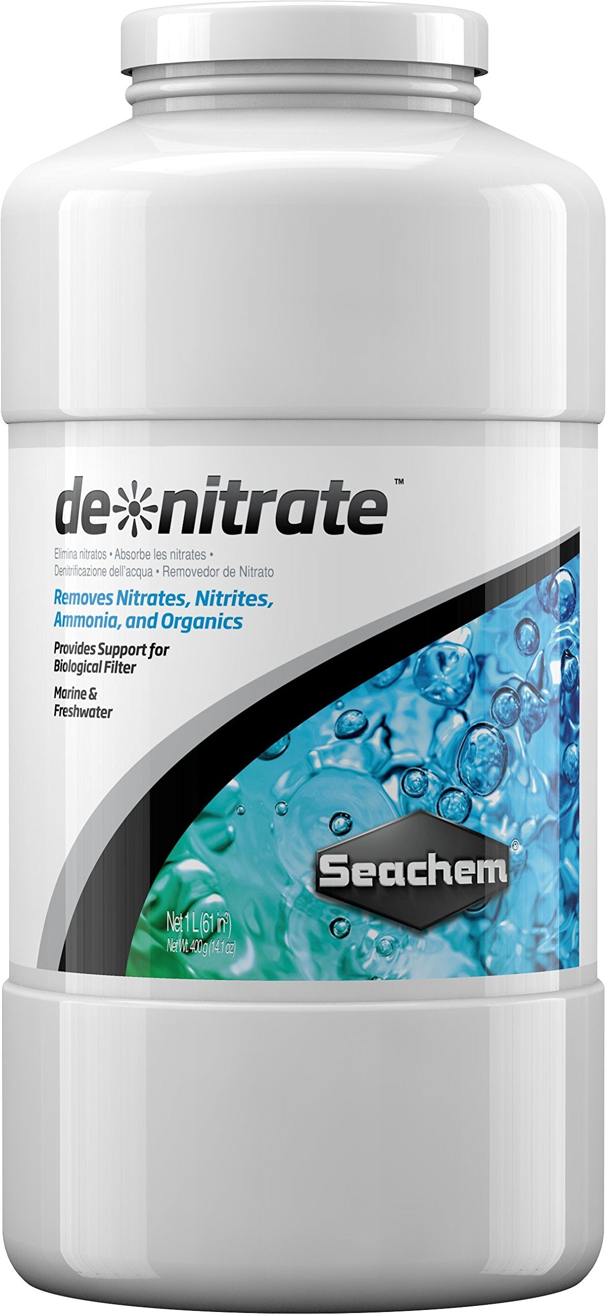 Seachem Denitrate porous media closeup showing high porosity for nitrate control.