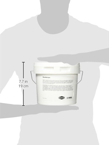 Seachem Equilibrium packaging on shelf highlights no sodium chloride for plant safety.