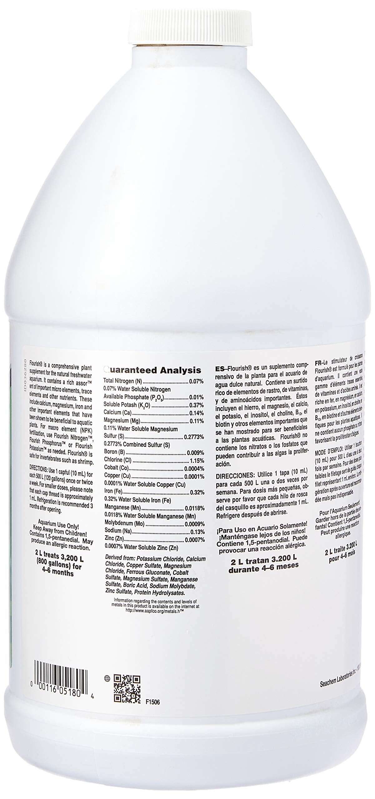 Seachem Flourish dosing cap close-up shows precise 1 mL increments for targeted feeding.