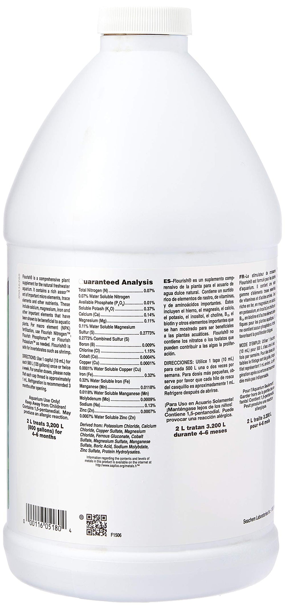 Seachem Flourish dosing cap close-up shows precise 1 mL increments for targeted feeding.