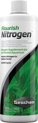 Seachem Flourish Nitrogen 500ml bottle for boosting planted aquarium growth.
