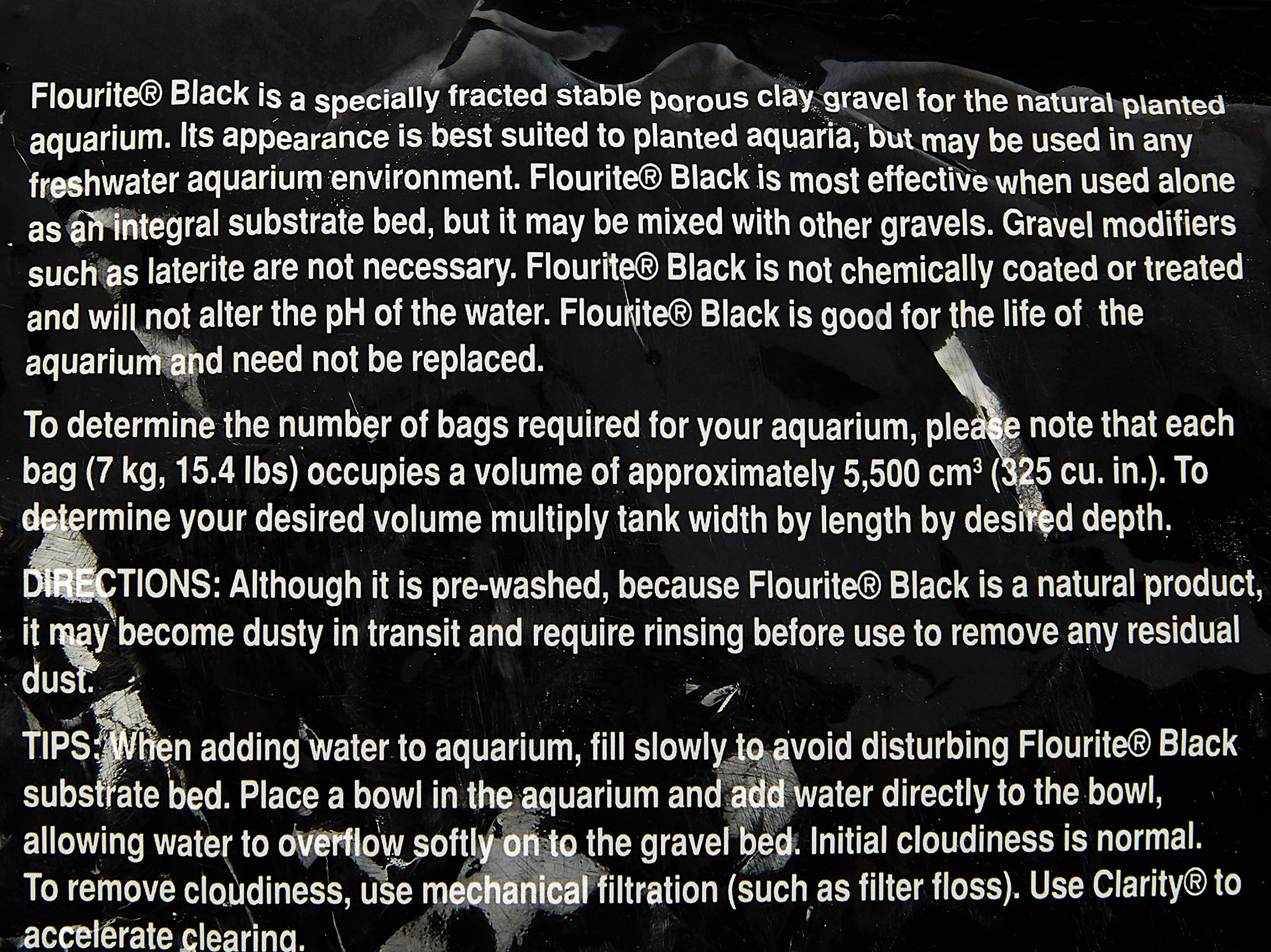 Seachem Flourite Black gravel in aquarium bed setup demonstrating natural look and setup method.