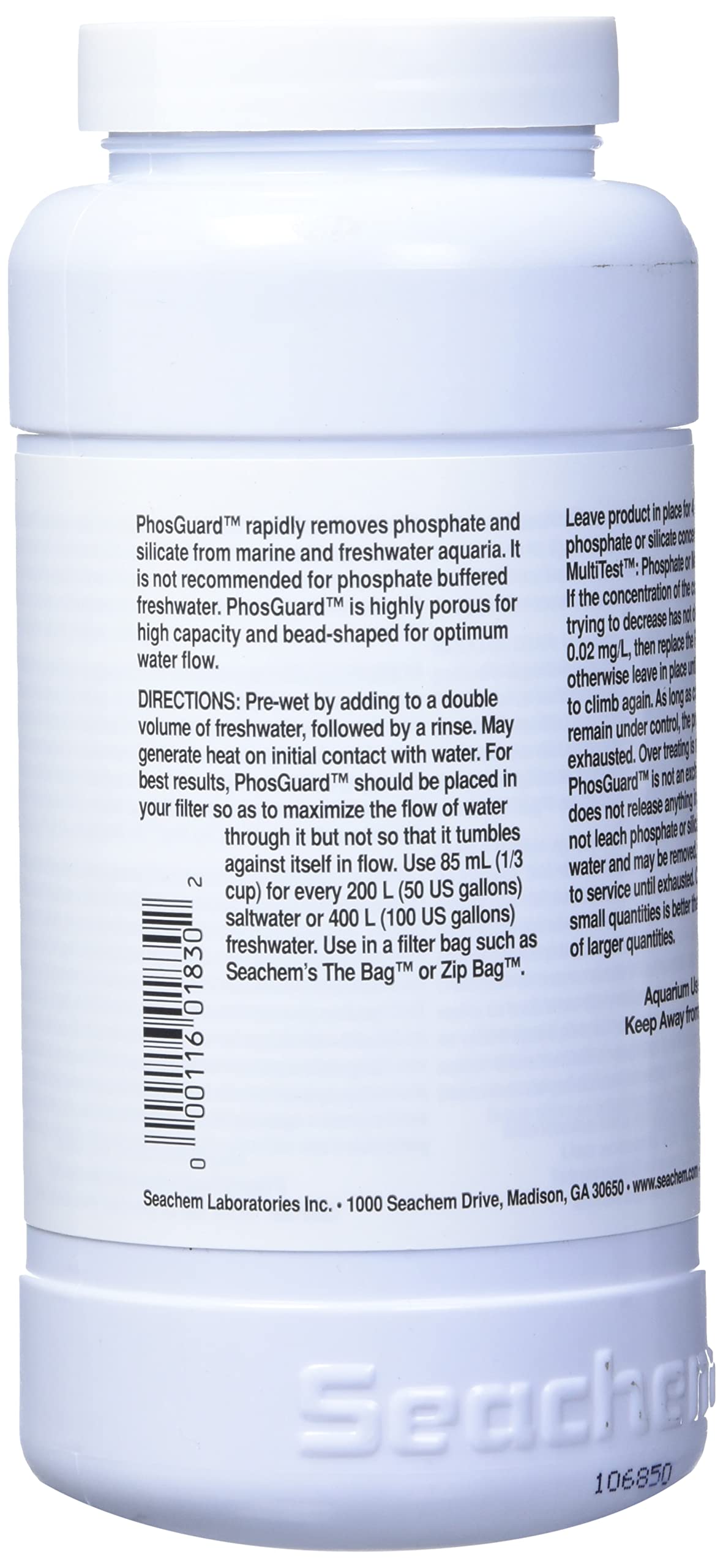 Seachem PhosGuard 500ml media bag placement demonstrating versatile filtration.