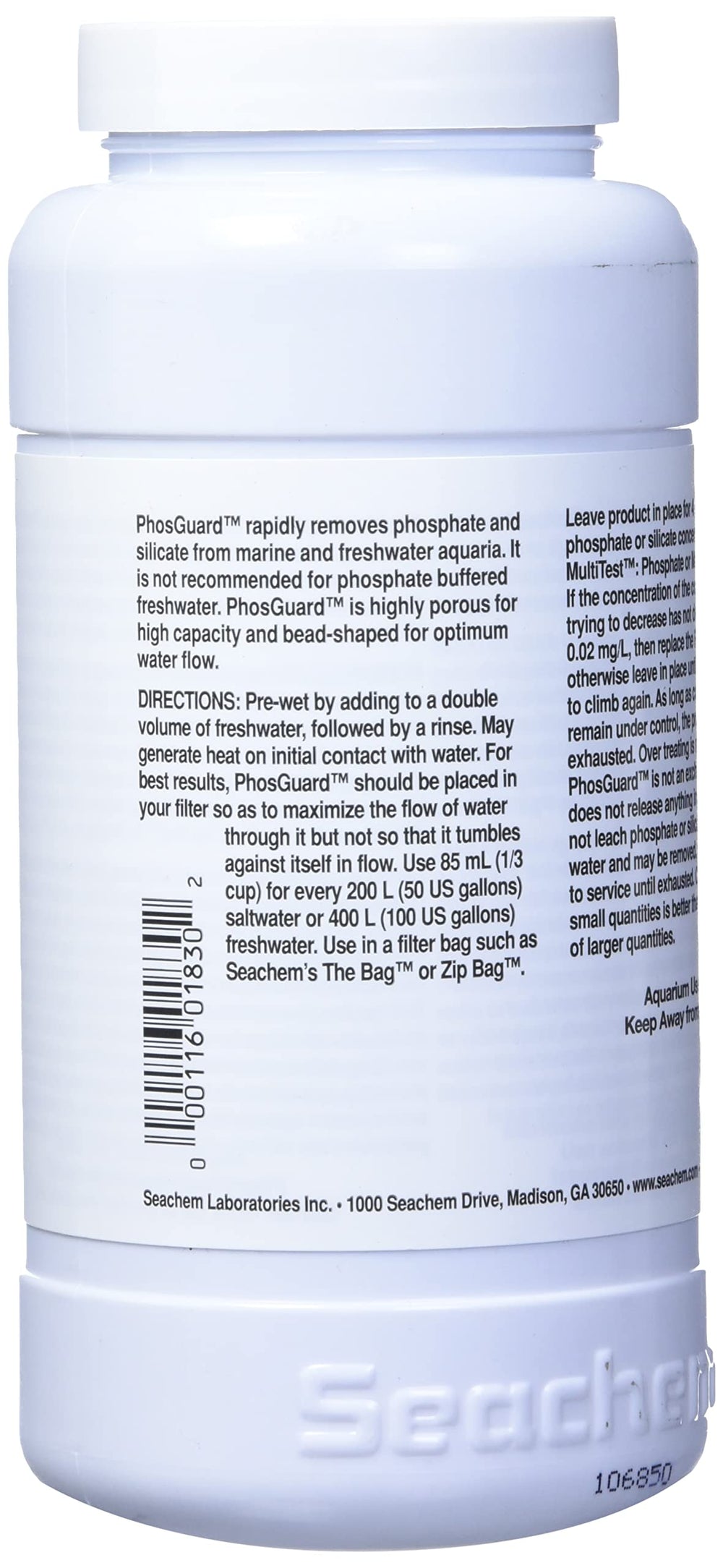 Seachem PhosGuard 500ml media bag placement demonstrating versatile filtration.