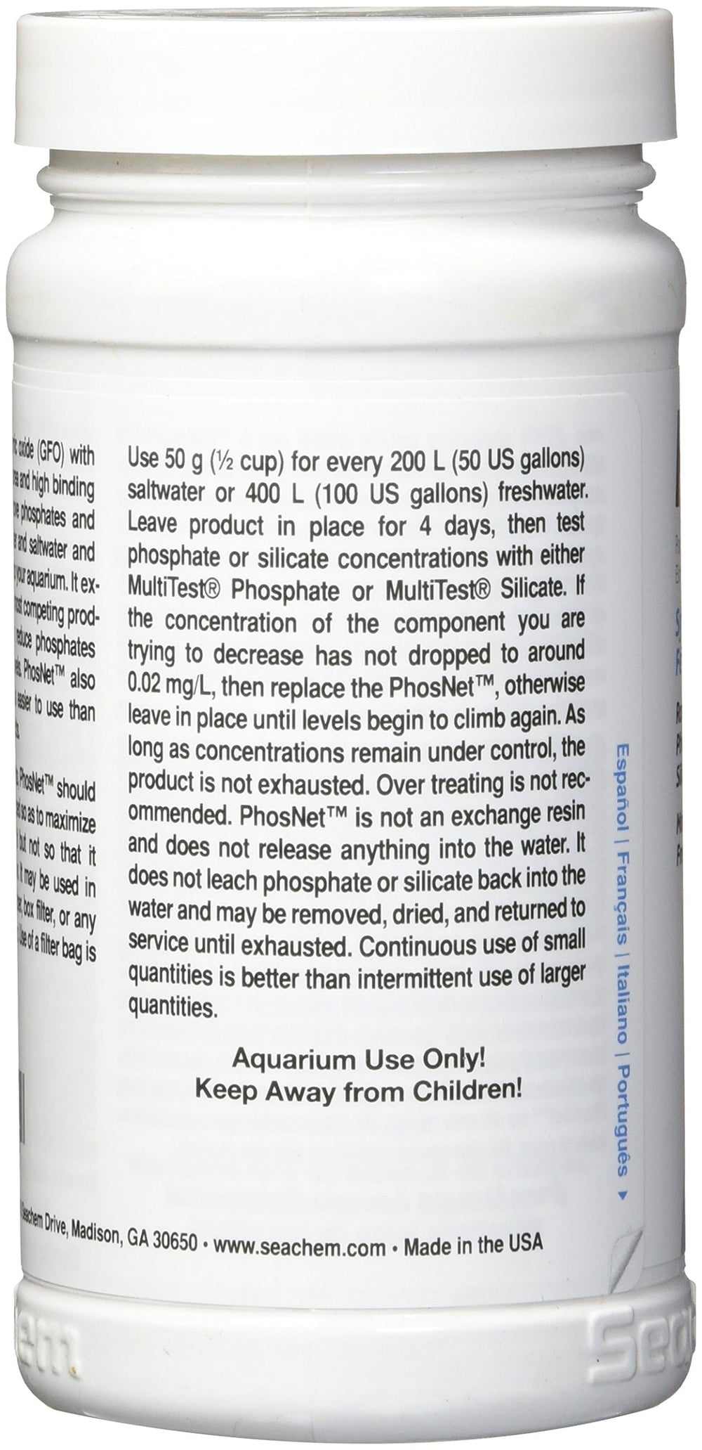 Seachem PhosNet in filter placement demonstrates efficient filtration in high-flow systems.