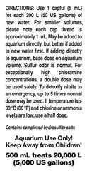 Seachem Prime bottle pour demonstrates easy dosing during water changes.
