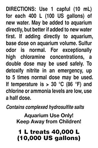 Seachem Prime cap shows precise dosing for tank preparation.