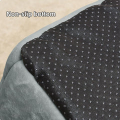 SEAHOME dog house kennel grey side view ideal for safe, secluded pet hideaway.