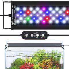 SEAOURA 24/7 cycle light front view shows full-spectrum lighting for thriving aquatic plants.