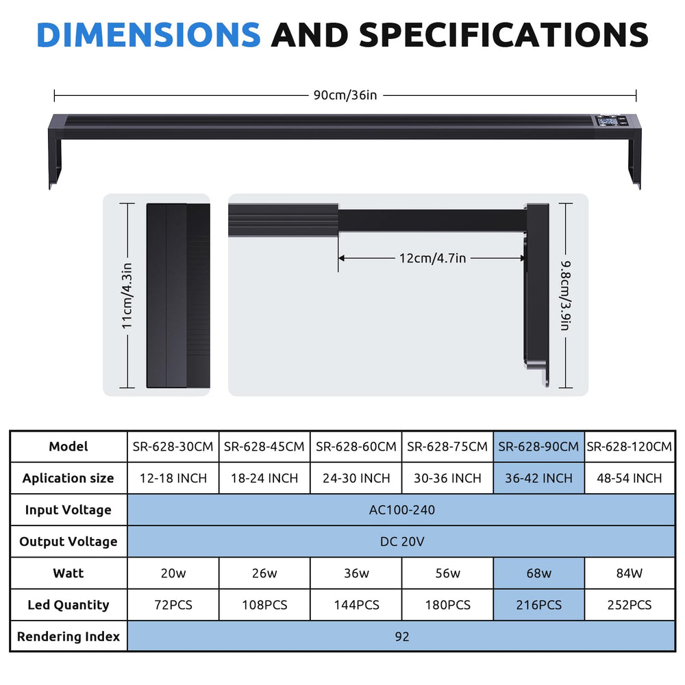 SEAOURA 247 LED aquarium light weather-style effects enhance atmosphere and realism