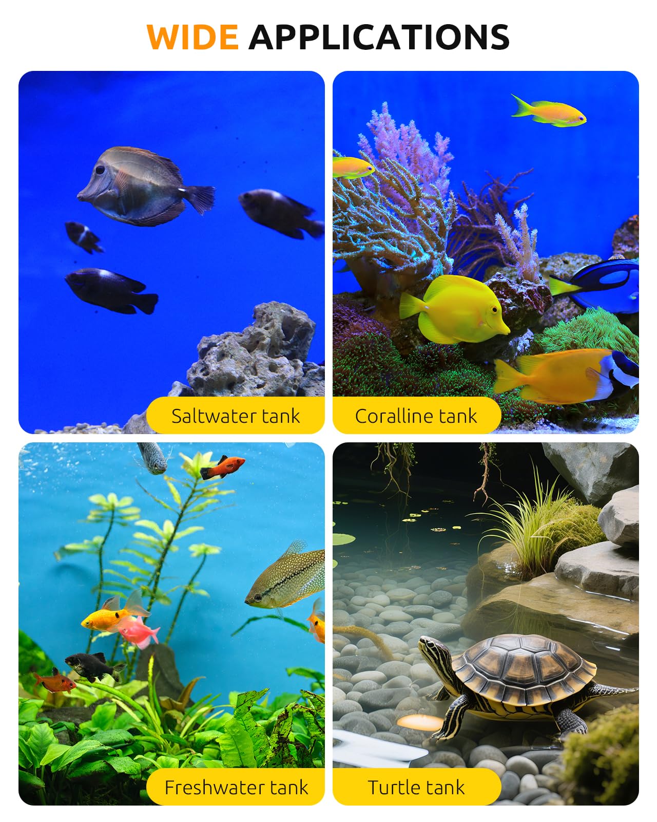 SEAOURA aquarium heater robust quartz tube and ABS housing durability.