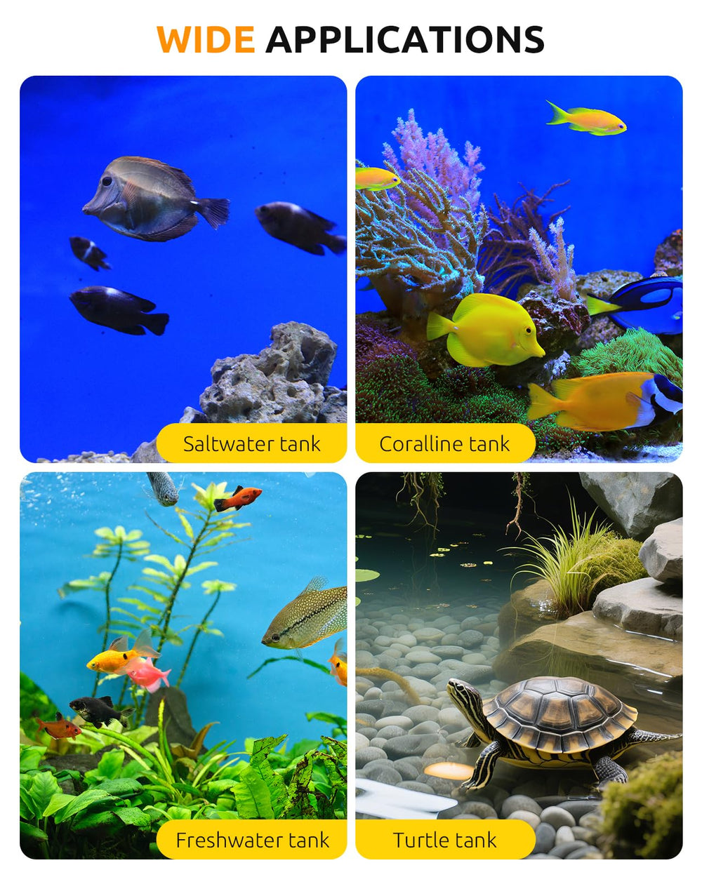 SEAOURA aquarium heater robust quartz tube and ABS housing durability.