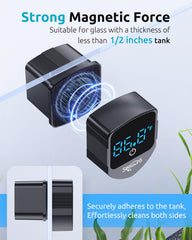 SEAOURA digital thermometer displays clear readings for monitoring tank temperature
