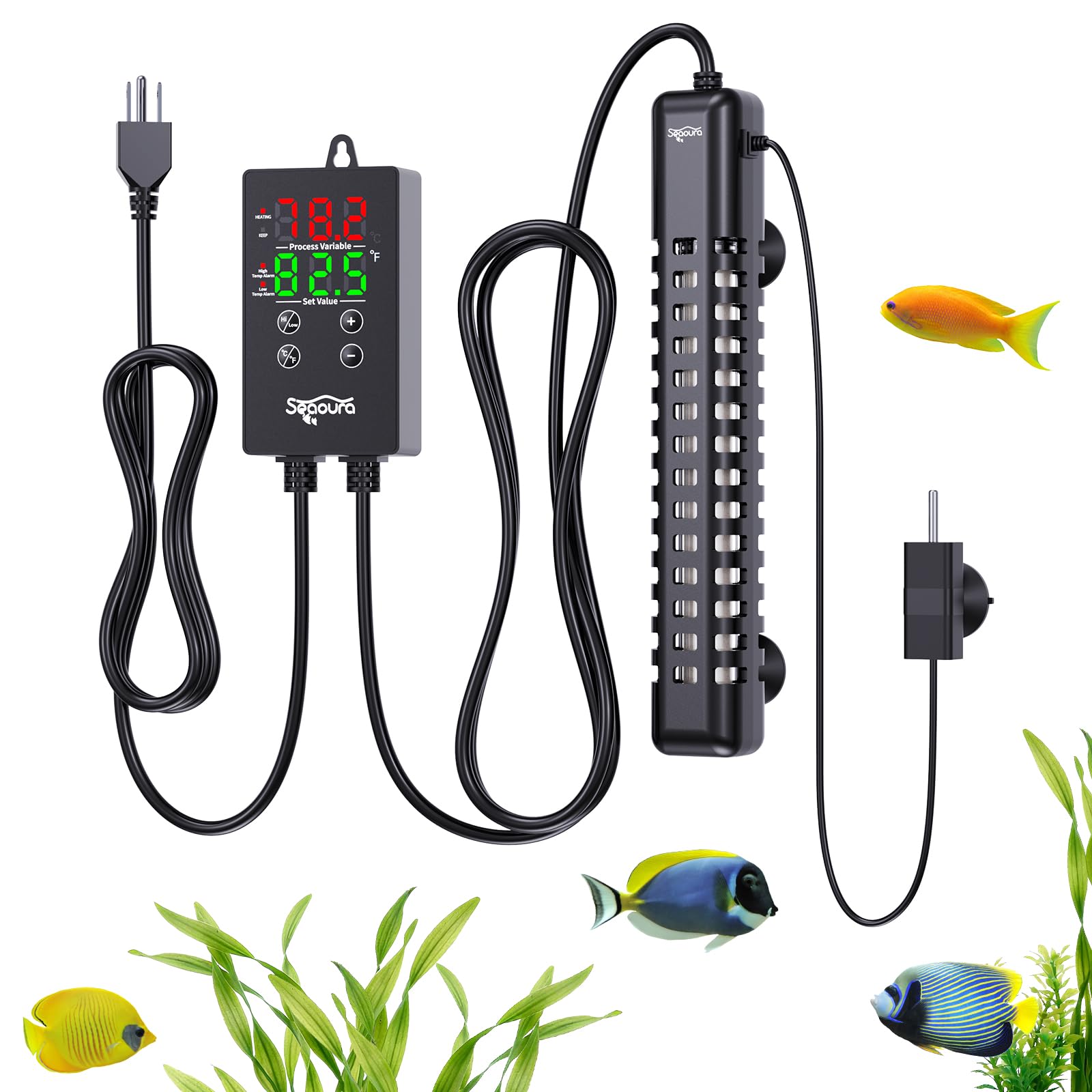 SEAOURA heater works with freshwater and saltwater setups