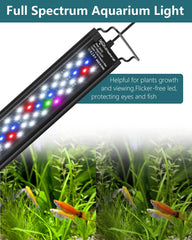 SEAOURA LED Aquarium Light five LED columns deliver even tank-wide coverage