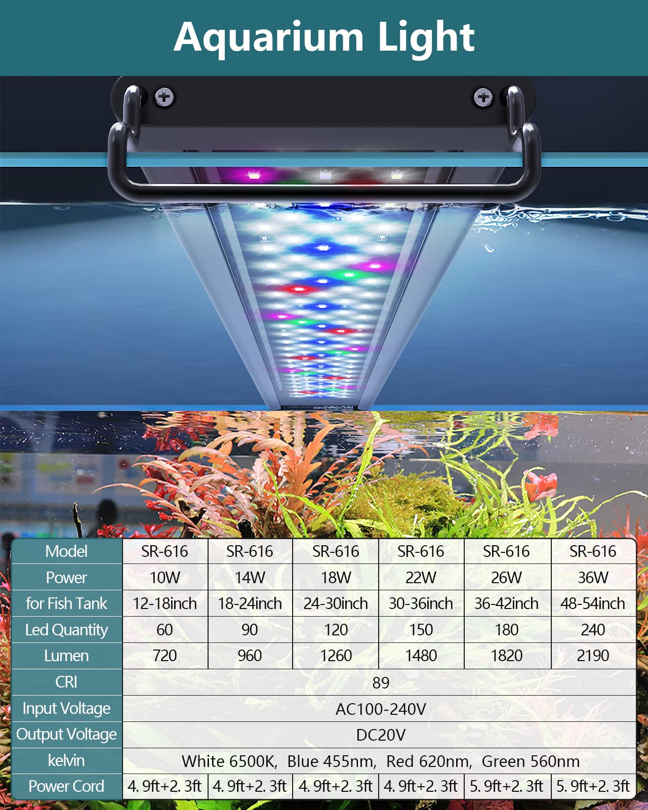SEAOURA LED Aquarium Light memory function preserves settings after power loss