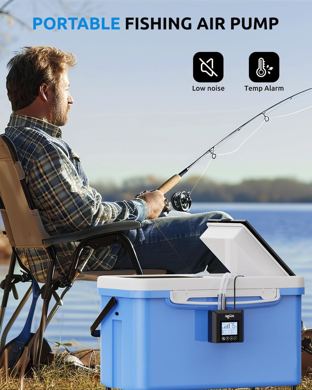 SEAOURA aerator digital display for real time temperature monitoring