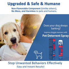 SeasonFit spray nozzle in action interrupting barking.