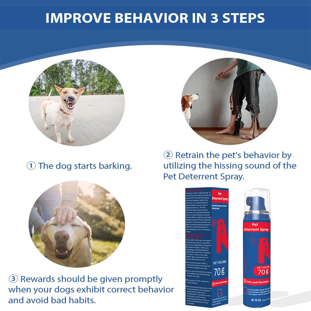 SeasonFit spray during training session with dog reacting to cue.