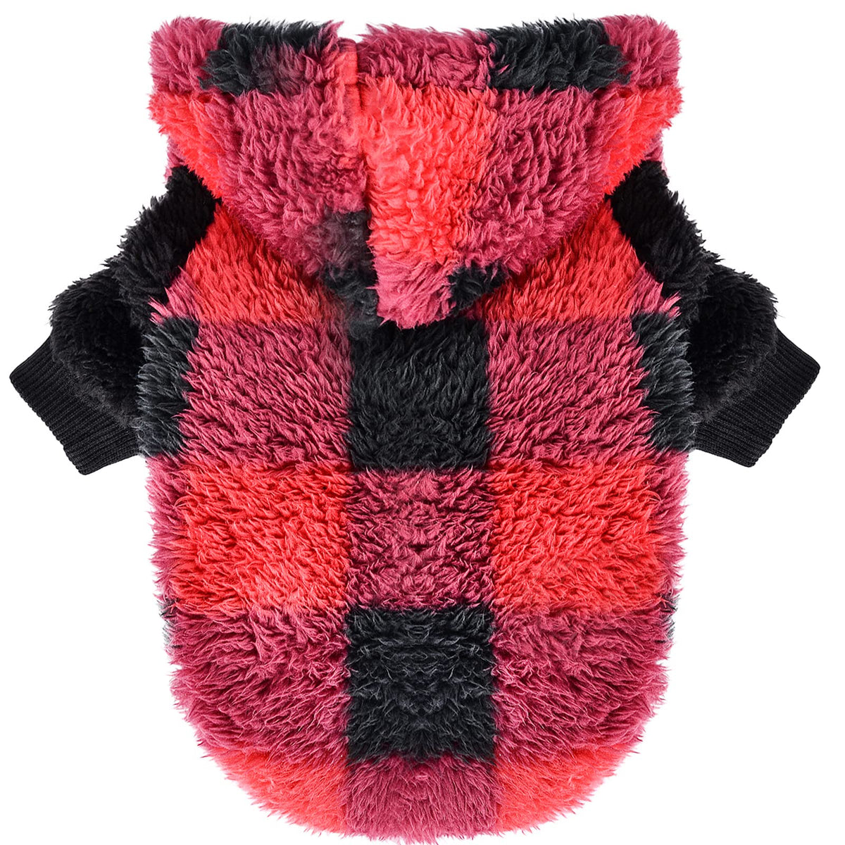 Sebaoyu Christmas dog sweater for small chihuahua hoodie on plaid fabric ideal for chilly outings