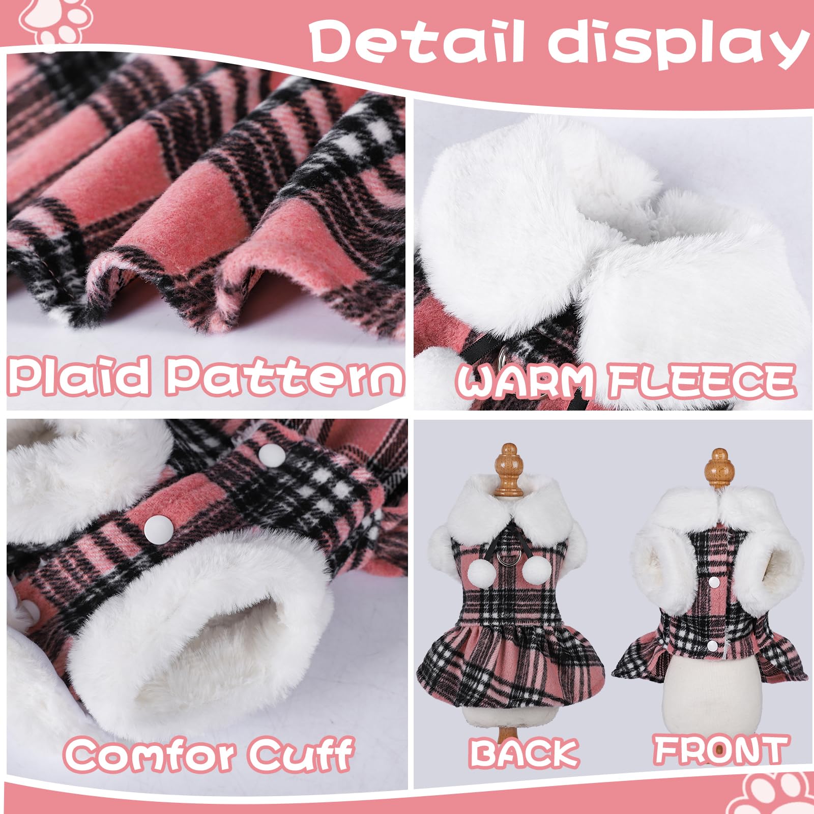 Sebaoyu dog sweater worn on teacup model demonstrates easy wearability.