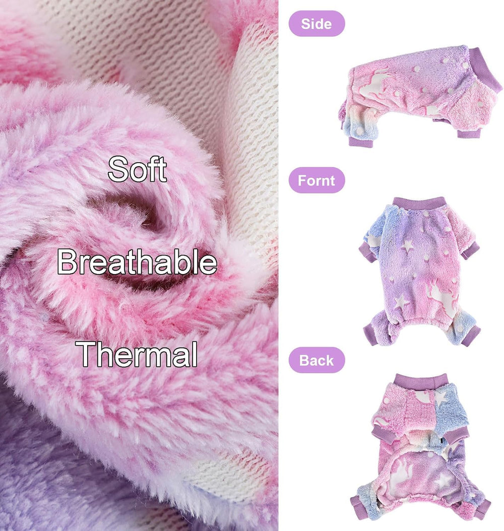 Sebaoyu velvet dog pajamas provide a soft cozy fit for tiny pets