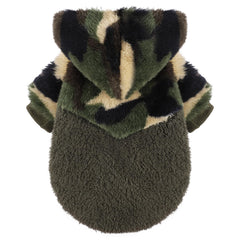 Sebaoyu dog sweater hoodie front view shows cozy warmth for small dogs