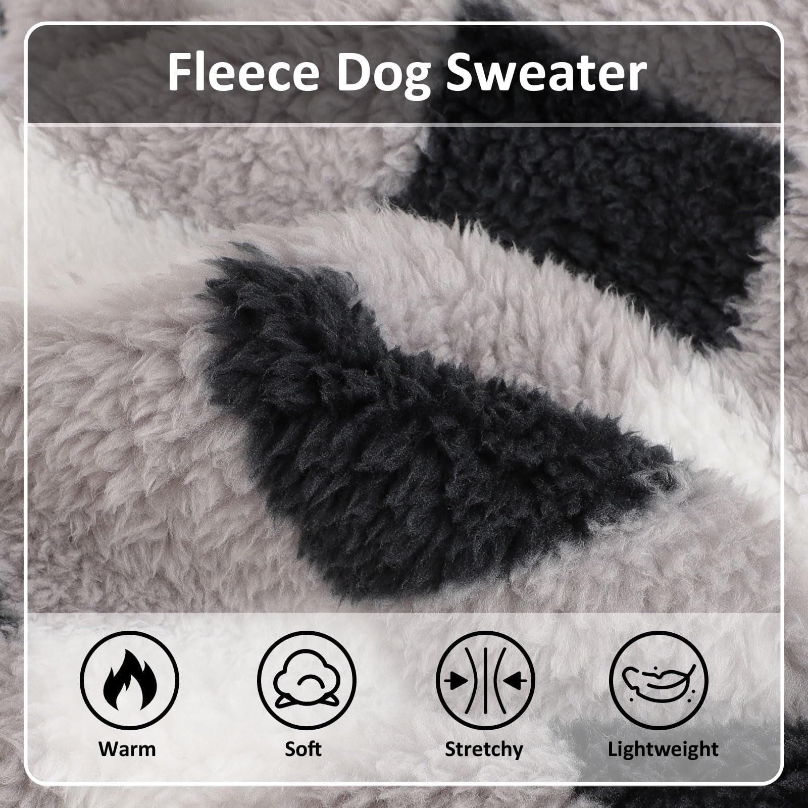 Sebaoyu dog sweater small hoodie closeup fleece shows soft warmth