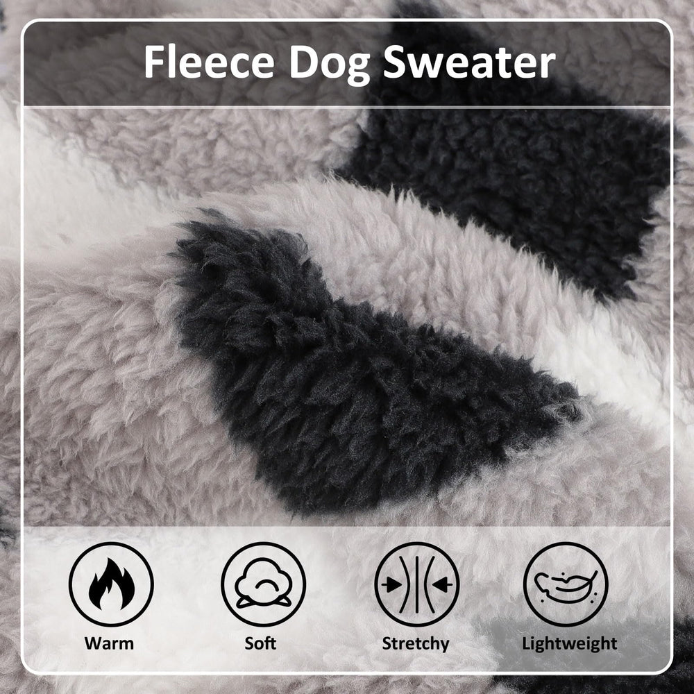 Sebaoyu dog sweater small hoodie closeup fleece shows soft warmth