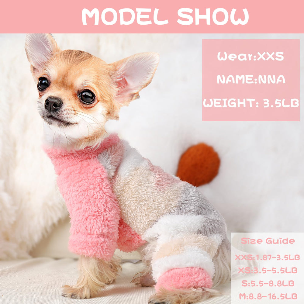 Sebaoyu fleece-lined small dog clothes offer cozy comfort for naptime and travel.