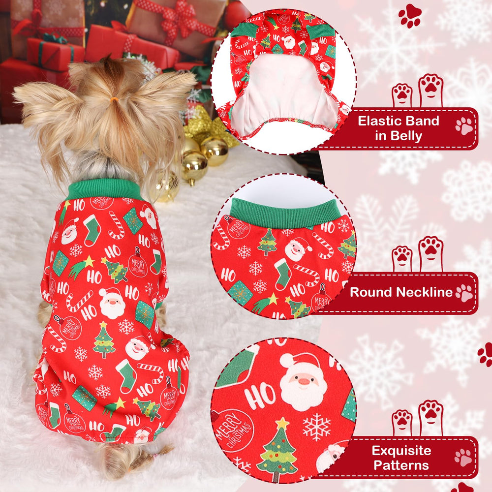 Sebaoyu pet clothes Santa elk print image for festive holiday celebrations.