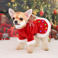 Sebaoyu small dog sweater dress in warm material for cozy winter wear