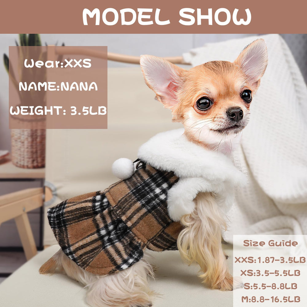 Sebaoyu XXS dog sweater for teacup breeds like Chihuahua and Yorkie with snug fit.