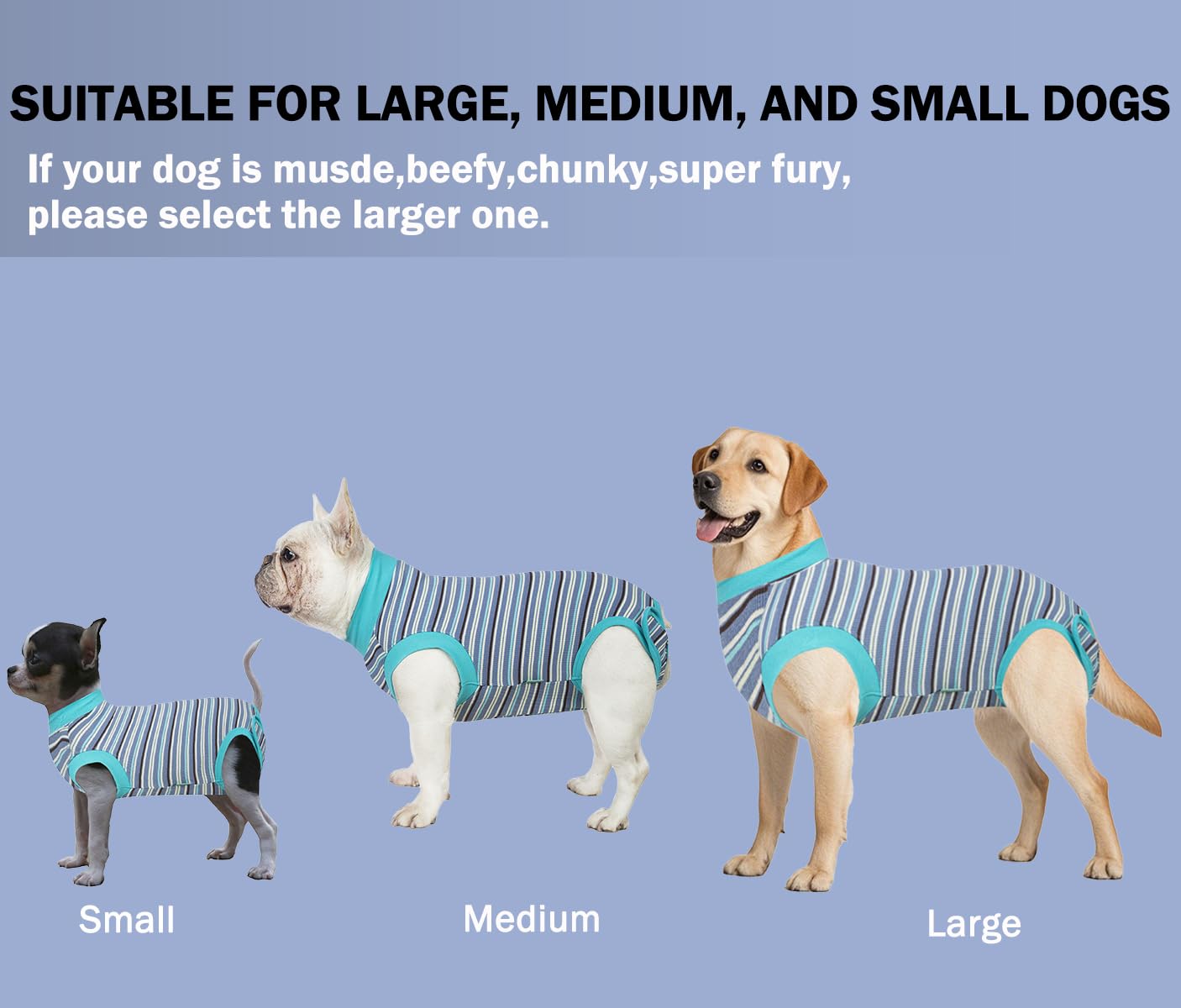 Sebidtco abdominal wounds anti-lick suit secure fit reduces irritation during healing