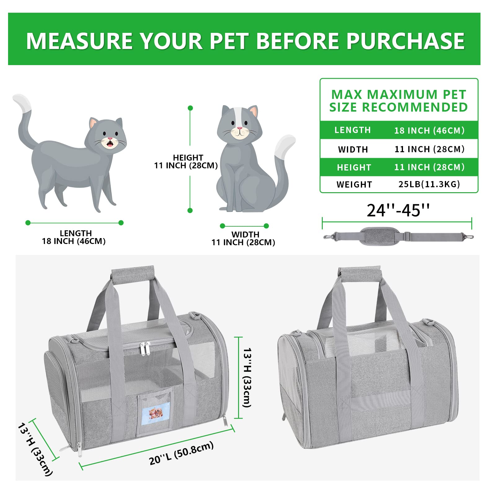 SECLATO cat carrier inside view demonstrates space for two cats on journeys
