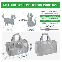 SECLATO cat carrier inside view demonstrates space for two cats on journeys