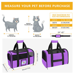 SECLATO cat carrier features a soft wool pad for comfortable, washable bedding.