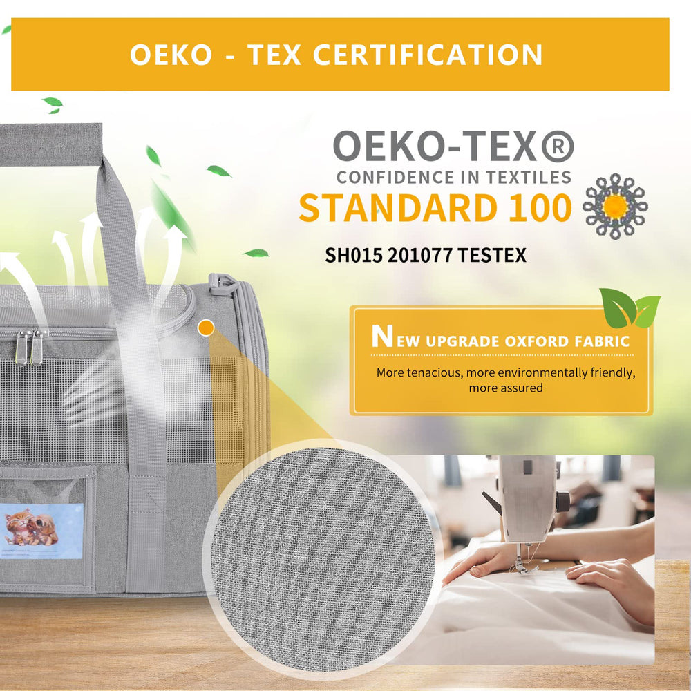 SECLATO cat carrier top window design lets you monitor pets on the go.