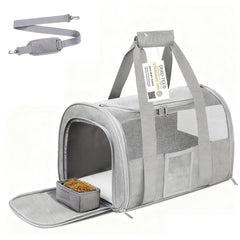 SECLATO cat carrier under-seat design supports easy cabin travel for small pets.