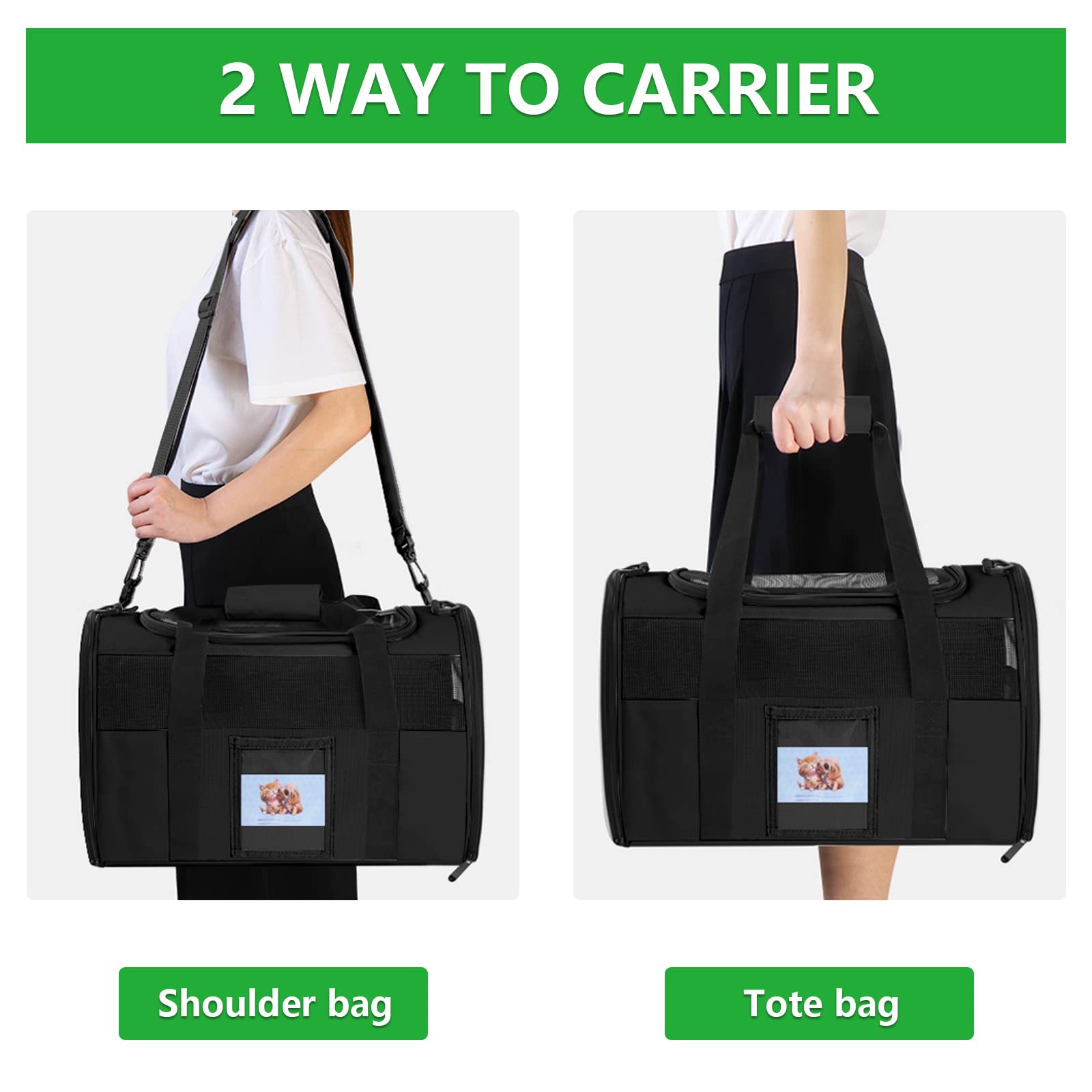 SECLATO padded handles and adjustable strap for versatile carrying
