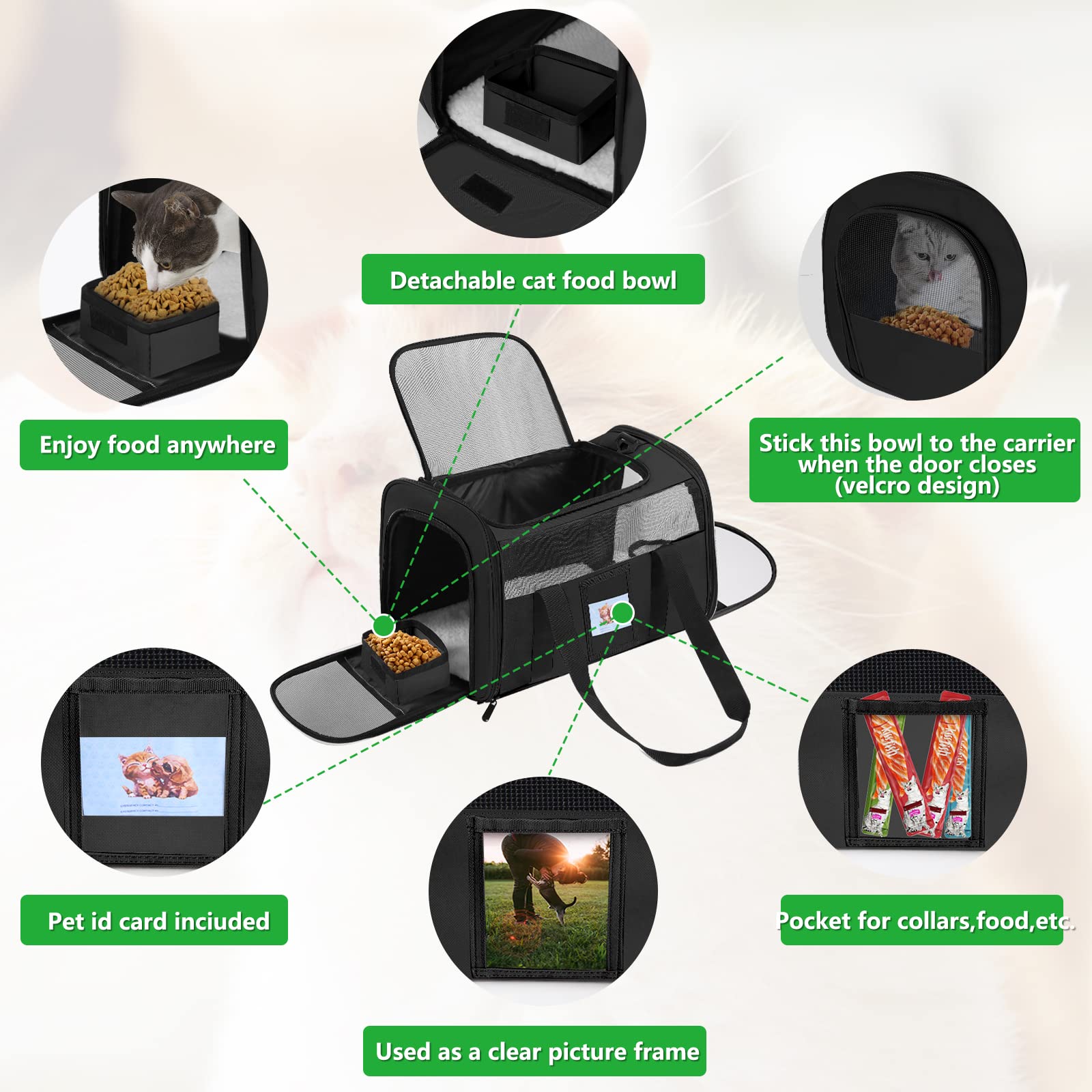SECLATO bag features self-locking zipper to keep pets secure during travel