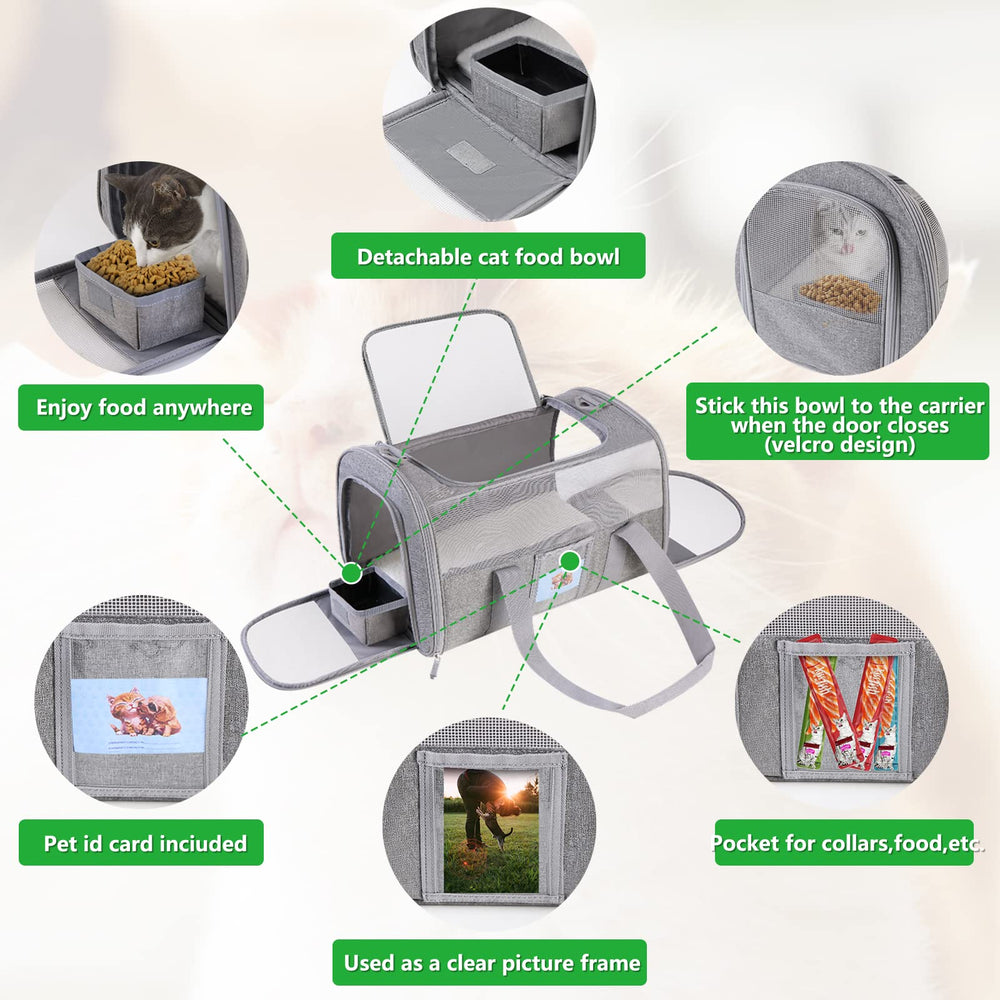 SECLATO large cat carrier material close-up highlights durable fabric and mesh durability