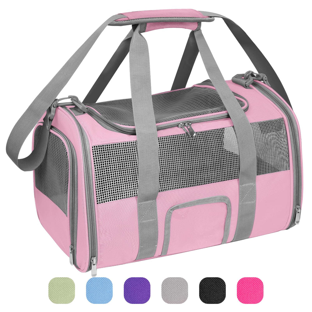 SECLATO Soft Side Cat Carrier detachable wool pad keeps pets comfy