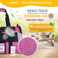 SECLATO soft-sided travel carrier closeup—durable materials.