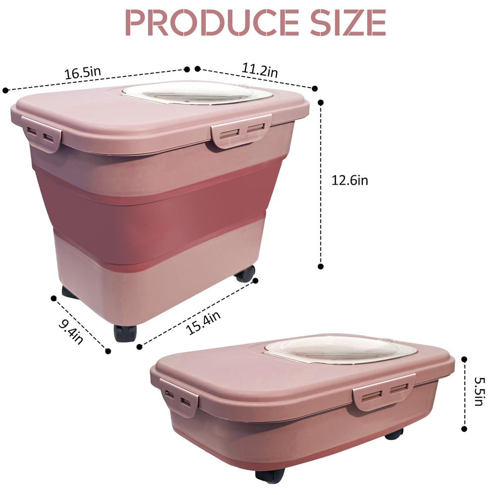 SECOAT BPA-free pink litter storage bin supports travel and home use