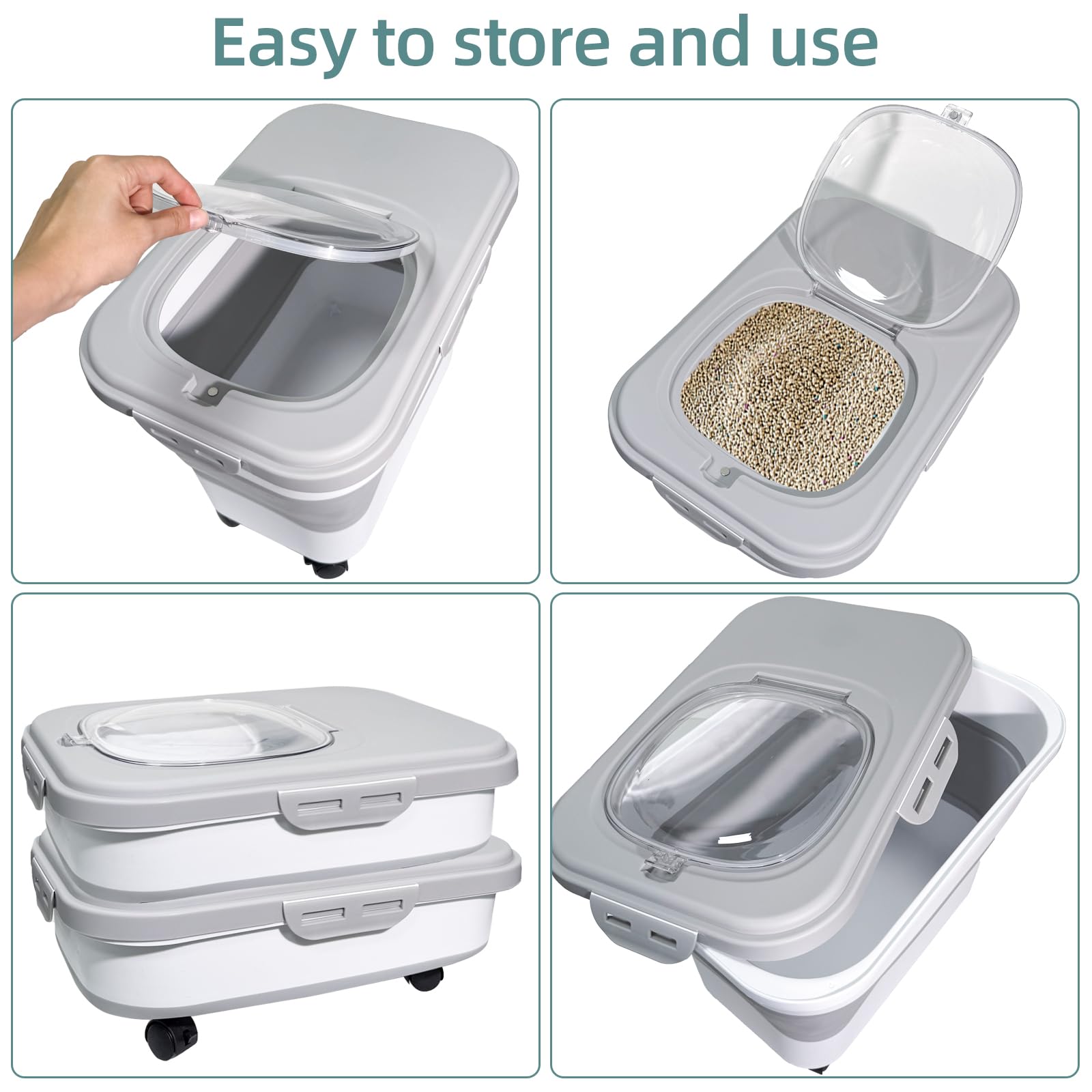 SECOAT easy-cleaning litter bin with thick durable plastic.